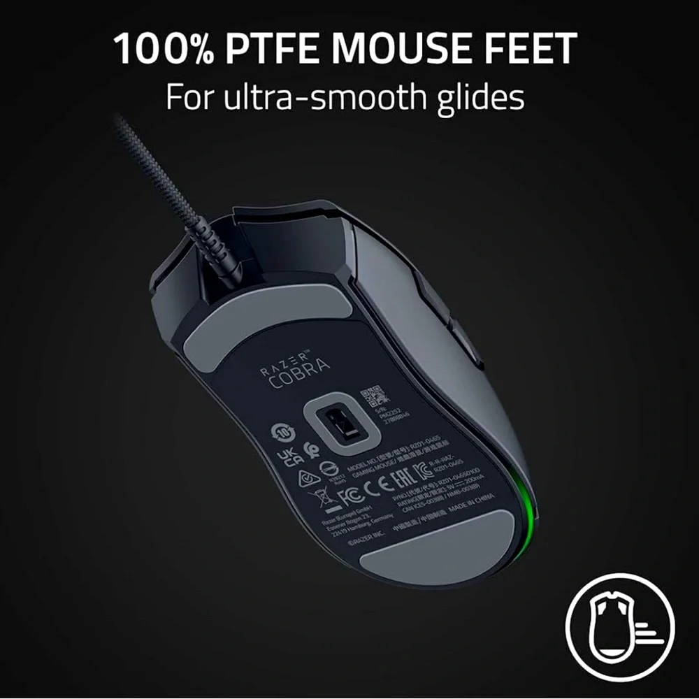 Razer Cobra Gaming Mouse Customizable - lightweight design. Black and Green